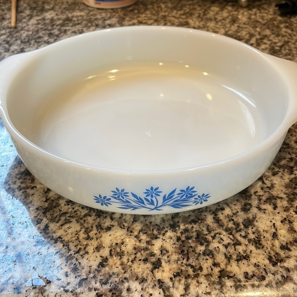 Anchor Hocking Blue Cornflower 9”‎ Casserole Dish 1.5 QT